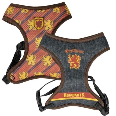 Image de Harnais Premium pour Chiens Harry Potter Taille M L Jaune et Rouge Anti Traction réglable Dressage 100% Polyester Produit Original conçu en Espagne