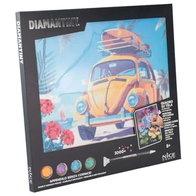 Image de DIAMANTINY Coccinelle Jaune Peindre avec Chiffres, 96566, Multicolore, 32 x 30 2 cm