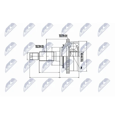 Image de Jeu de joints, arbre transmission NTY NPZ KA 310