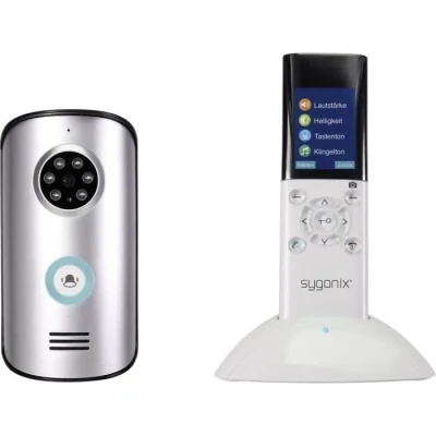 Image de Interphone vidéo Sygonix SY 3396994 radio Set complet argent, blanc, noir