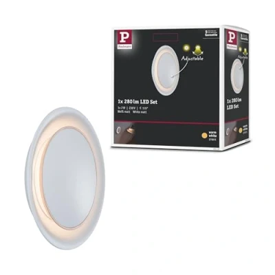 Image de Paulmann 92926 Neordic Ensemble d&#039;appliques murales encastrées 1x2 W Lampe murale 2700 K Blanc chaud Lumière d&#039;orientation Couloir Escaliers 230 V mat/Plastique