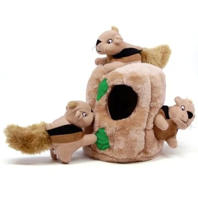 Image de Outward Hound Casse tête pour Chiens Cache Ecureuil en Peluches, Grand format