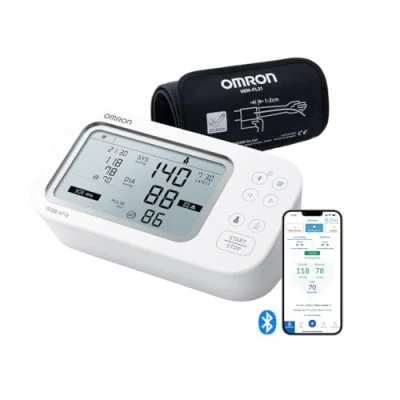 Image de OMRON X7 Smart AFib Tensiomètre Dépister la fibrillation auriculaire à chaque contrôle de tension artérielle Validé cliniquement, y compris grossesse et le diabète Intelli Wrap Cuff 22 42cm