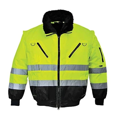 Image de Portwest Blouson pilote 3 en 1 haute visibilité, Couleur: Jaune/Noir, Taille: L, PJ50YBRL