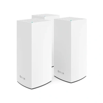 Image de Linksys Système WiFi 6 Mesh triple bande Velop MX12600 (AX4200) (routeur WLAN, jusqu&#039;à 830 m2, pour plus de 120 appareils, pack 3, blanc)