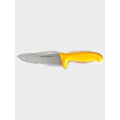 Image de COUTEAU PRADEL MANCHE JAUNE DE BOUCHER LAME 21 CM REF /211652