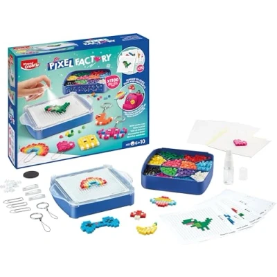 Image de Maped CREATIV Pixel Factory Kit Complet pour Création d&#039;Objets en Perles à Eau Style Art Modèles, Carrées, Grille de &amp; Accessoires Activité Manuelle Dès 6 Ans