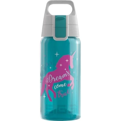 Image de SIGG Viva One Unicorn Gourde Enfant (0.5 L), Petite Bouteille Sans Bpa Et Solvants avec Bouchon De Sécurité, en Aluminium Ultra Résistante