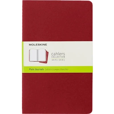 Image de Moleskine Set de 3 cahiers pages blanches Grand format Couverture souple 13 x 21 Rouge