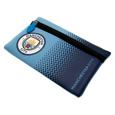 Image de Man City Trousse à Crayons Motif délavé, Bleu, Fermeture éclair