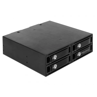 Image de Disque dur externe Delock 47233 5.25 Wechselrahmen für 4 x 2.5 SATA / SAS HDD SSD 12 Gb/s ()