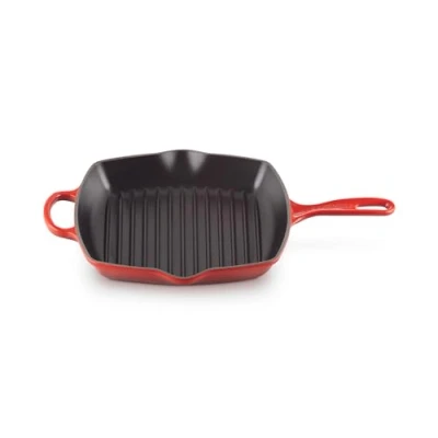 Image de Le Creuset Griddle Pan Signature Cerise 26 x cm enamelled non stick coating