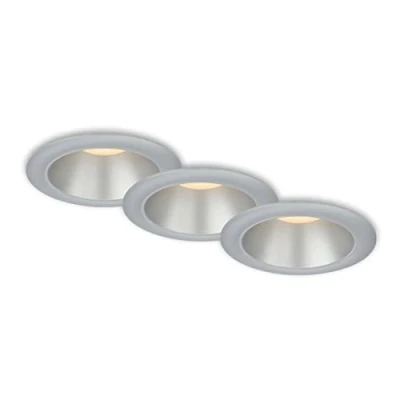 Image de BRILONER Set de 3 lampes à encastrer LED pour salle bain, encastrer, en retrait, IP44 protection contre les éclaboussures, chrome mat argent, 95x54 mm