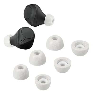 Image de kwmobile 6X Embout Compatible avec Jabra Elite 75t /65t / Active Embouts de Rechange en Mousse pour Écouteurs 3 Tailles S M L Gris