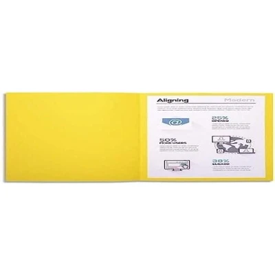 Image de Exacompta Réf. 410005E Paquet de 100 chemises rigides Forever® 220 g/m2 100% recyclées et certifiées Ange Bleu dimensions 24 x 32 cm pour format A4 couleur jaune