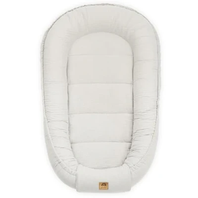 Image de PIMKO Reducteur de Lit Bébé mousseline Cocon 100% Coton Nid Bébés Nouveau né avec Baby Nest Blanc