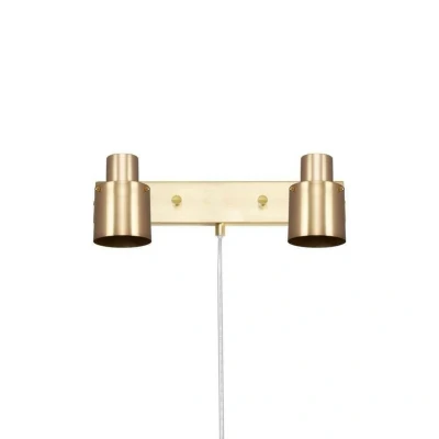 Image de Globen Lighting Applique murale Clark 2 Laiton brossé