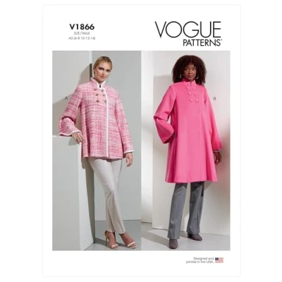 Image de Vogue Patterns V1866A5 Veste pour femme A5 (34 38 40 42)