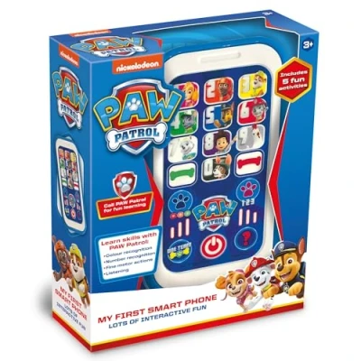 Image de Paw Patrol Toys PAW01 My First Smart Phone Jouet pour enfants Aide le développement, la reconnaissance, l&#039;écoute et les compétences motrices Caractéristiques : activités interactives