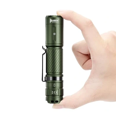 Image de WUBEN C3 lampe de poche LED rechargeable, 1200 lumens, ultra lumineuse, tactique EDC avec 6 modes, étanche IP68, pour camping, extérieur, urgence (vert)