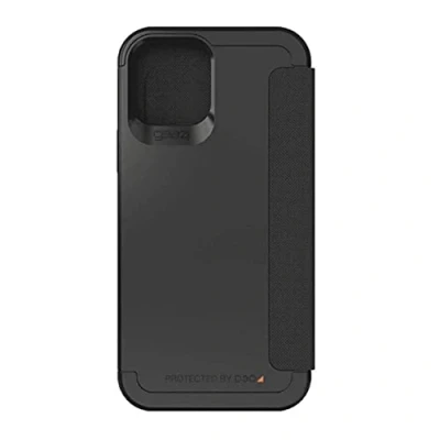 Image de Coque Apple iPhone 12 Pro Max Silicones et TPU (doux) Gear4 portefeuille Étui téléphone Noir Shockproof