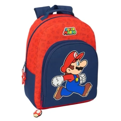 Image de Sac à dos scolaire SAFTA SUPER MARIO TRICK Adaptable au chariot Confortable Mixte