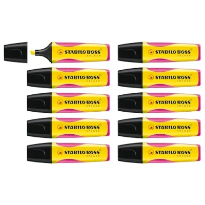 Image de Surligneur STABILO BOSS SPLASH Lot x 10 surligneurs fluo Jaune