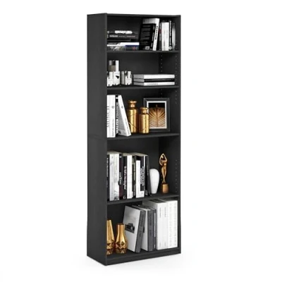 Image de Furinno Bibliothèques, Bois, Noir, Taille Unique, dense, One Size