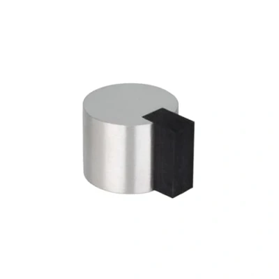 Image de EVI Herrajes Butée De Porte Adhésive 24 x 19 mm Caoutchouc Noir Rond Acier Inoxydabl Finition Mate Forte AdhéSion 100% fonctionnel