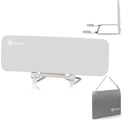 Image de lionelo Lora barrière de lit Portable pour Enfants, Inclinaison réglable jusqu&#039;à 180, Pliable 45 cm à 105 cm, sécurité StandSafe, Protection Contre Les Chutes (Beige)