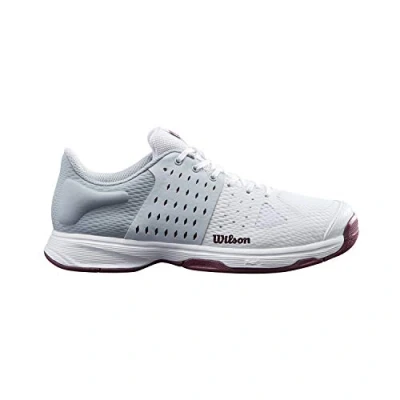 Image de Wilson, Chaussures de Tennis Femme, KAOS COMP W, Blanc/Bleu clair/Gris, 37 1/3, Pour Tous les Revêtements sol, types Joueuses, WRS327640E045