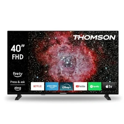 Image de Thomson 40 Pouces FHD LED Fire TV (Commande vocale Alexa, Prise en Charge AirPlay, Triple Tuner, Bluetooth, HDMI, Ports USB, AV in et CI+)