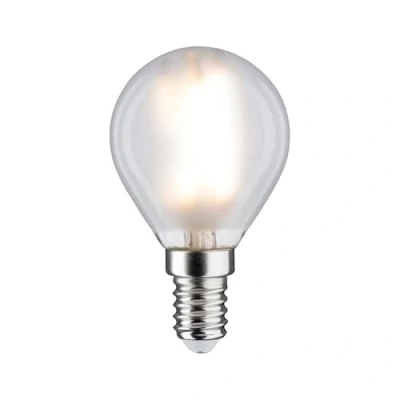 Image de Paulmann 28728 Lampe LED sphérique 5 watts gradable Ampoule Dépolie, Blanc Éclairage synthétique Lumière 4000 K E14
