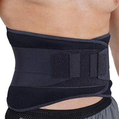 Image de NEOtech Care Ceinture lombaire avec sangles de compression doubles Support bas du dos EXTRA LARGE (25CM haut) Bande soutien posture (Couleur charbon, Taille XXL)