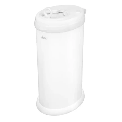 Image de Ubbi Steel Odour Locking Nappy Disposal Bin, No Special Bag Required Money Saving, Awards Winning, Modern Design Registry Must Have Matte White