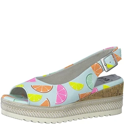 Image de Jana Sandales à plateforme lemon/multicoloured, Femme, Taille: 39, Lemon/multi coloured Textile