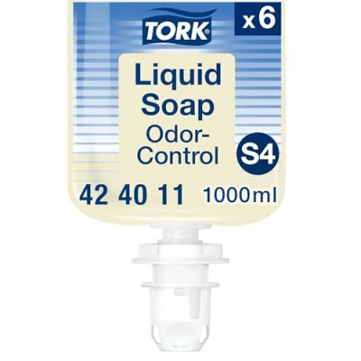 Image de Tork Savon liquide Anti odeurs S4, testé sous contrôle dermatologique, 6 x 1000 ml, 424011