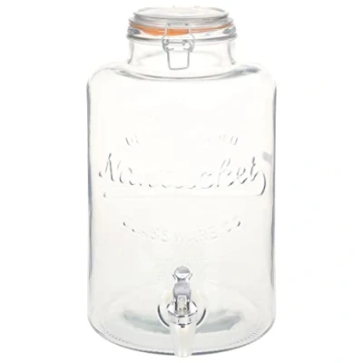 Image de vidaXL Distributeur d&#039;eau avec Robinet de Bière Boisson Jus Cuisine Bar Verre XXL 8 L