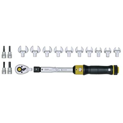 Image de PROXXON MicroClick 23341 clé dynamométrique MC 60 Multi (12 Nm, avec à fourche, tête cliquet 3/8&quot;, embouts de vissage inclus)