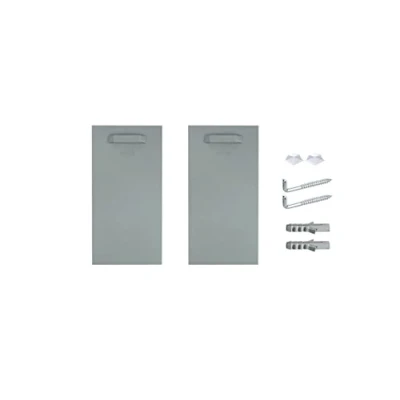 Image de Kit de fixation autocollant Support pour miroir 2 supports Crochets à vis Tampons en silicone 200 x 100 mm