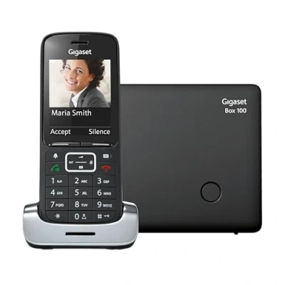 Image de Gigaset Premium 300 Téléphone sans Fil DECT Grand écran Couleur TFT carnet d&#039;adresses Synchronisation des données Via USB, Acoustique de Pointe, Design élégant, Noir