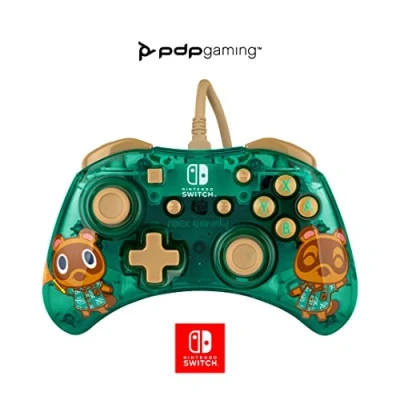 Image de Rock Candy: Timmy Tommy Breezy Blue Vert, Translucide USB Manette de jeu Analogique/Numérique Nintendo Switch, Switch Lite, OLED Neuf
