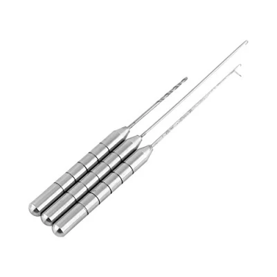 Image de Aiguille Peche, Bouillette Carpe, 3Pcs Aiguilles à Kit de Pêche la Carpe Ensemble d&#039;aiguille d&#039;appât d&#039;alliage d&#039;aluminium Replacement pour Faire des Plates Formes