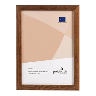 Image de Goldbuch Skandi 13 x 18 cm, Simple véritable, Poser, Bois avec Support Mural, Photo, Cadre Marron