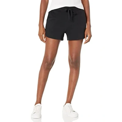 Image de Amazon Essentials Short en Molleton Femme, Noir, M