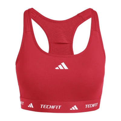 Image de adidas Performance Techfit Brassières de sport à maintien léger, Femme, Taille: XS, Pure ruby