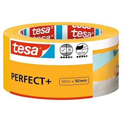 Image de Tesa Perfect+ Ruban de Masquage Pour Peintre en Papier Washi Fin un Précis pendant les Travaux Peinture Usage Intérieur 50 m x mm