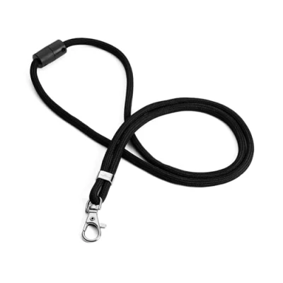 Image de Durable 824101 Lot de 10 cordons porte clés en rPET recyclé avec mousqueton, longueur du cordon 46 cm, noir