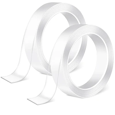 Image de Tunudi Double Face Extra Fort, Face, Ruban Adhesif Adhésif Puissant Transparent Collant(3 mètres x 2.1 cm 1 mm,2pcs)