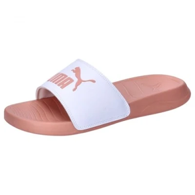 Image de PUMA Mixte Popcat 20 Slide Sandal, White Deeva Peach, 47 EU
